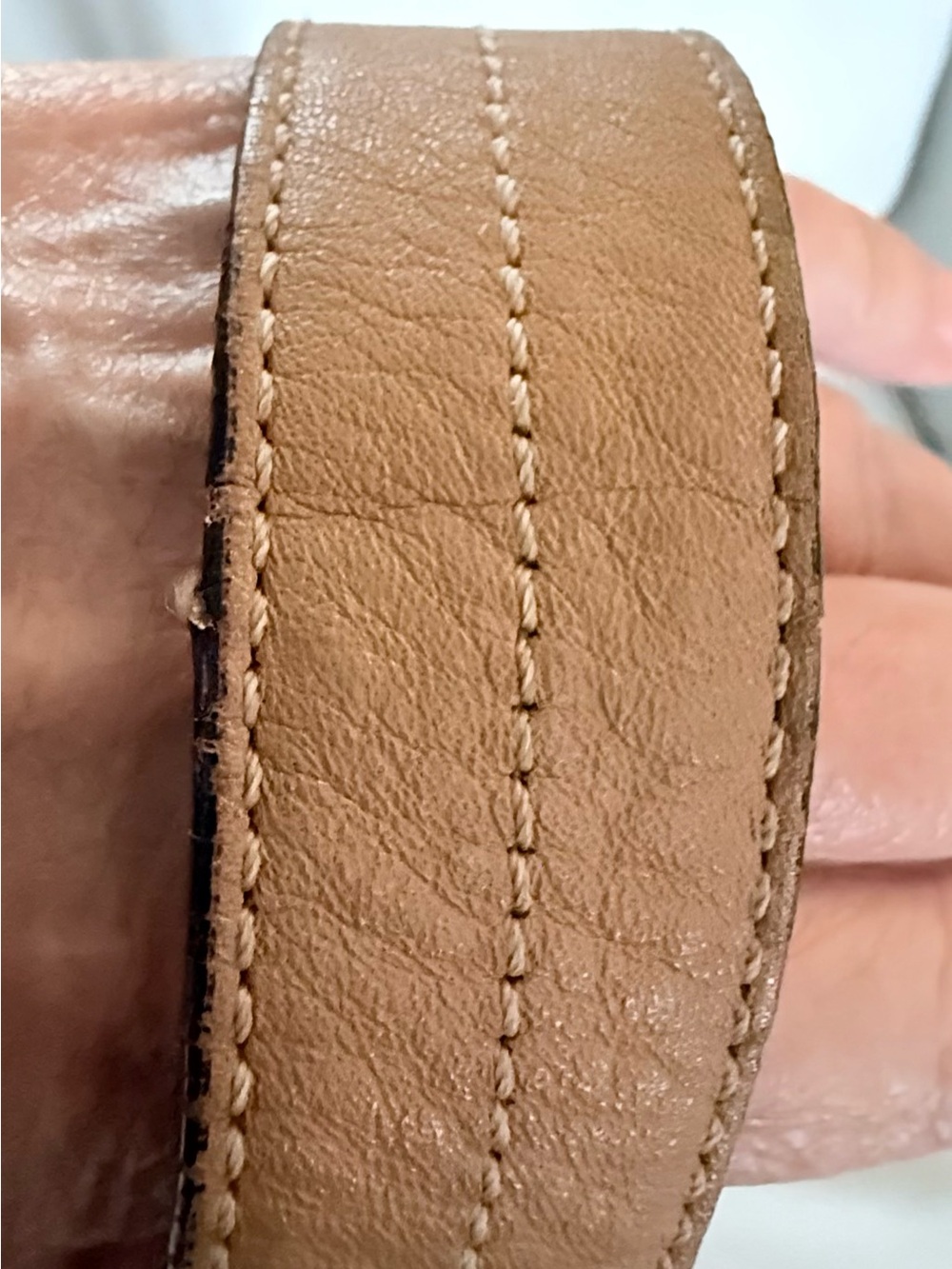Coach Tan Leather Crossbody with Silver hardware. - Picture 8 of 12